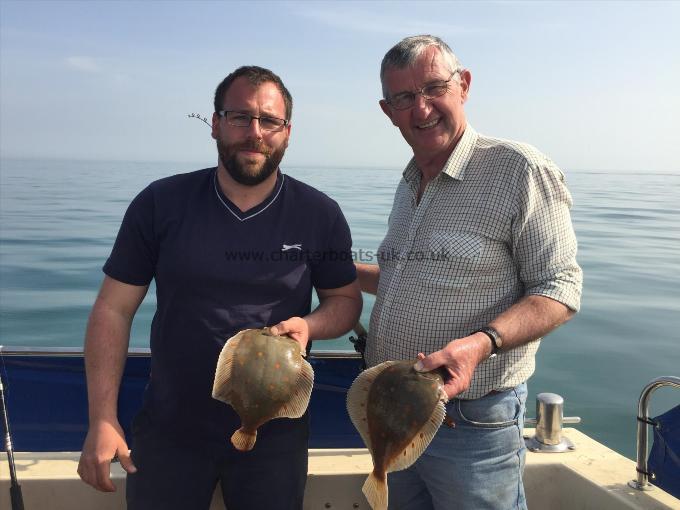 1 lb 8 oz Plaice by Kieran and Ron