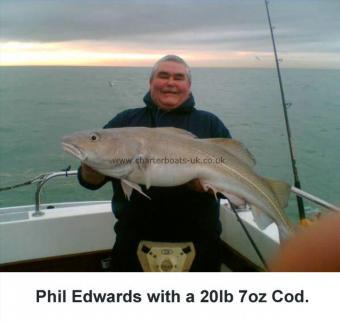 20 lb 7 oz Cod by Phil Edwards