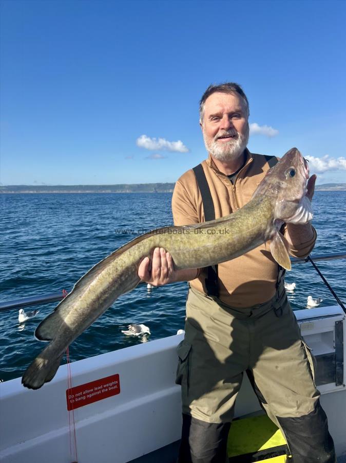 11 lb 4 oz Ling (Common) by Peter Burton