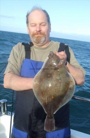 3 lb 6 oz Plaice by Alan Helbert