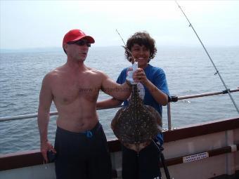 6 lb Thornback Ray by young declan and his dad