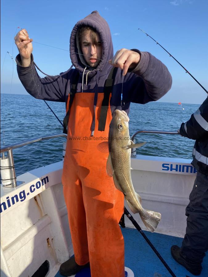 3 lb 6 oz Cod by Fergus.